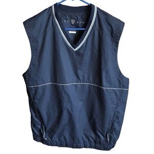 Nike golf polo men’s blue Size Medium sleeveless Vest athletic climafit pockets